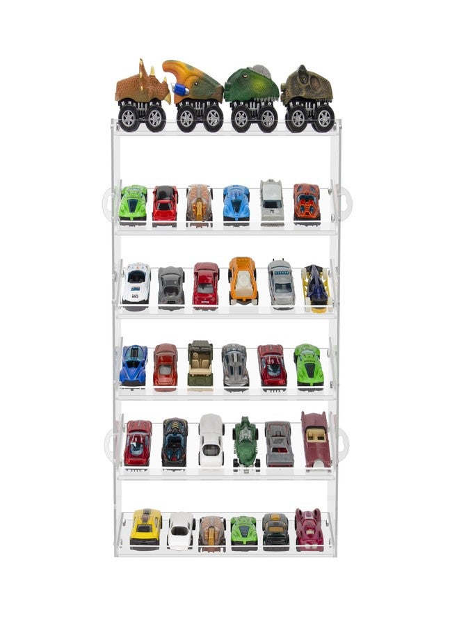 كيسلان علبة عرض أكريليك شفافة لسيارات الألعاب وسيارات ماتشبوكس، علبة عرض سيارات ماتشبوكس بستة أرفف، علبة تخزين متينة لعرض 48 سيارة لعبة من سيارات ماتشبوكس (شفافة) - Image 1